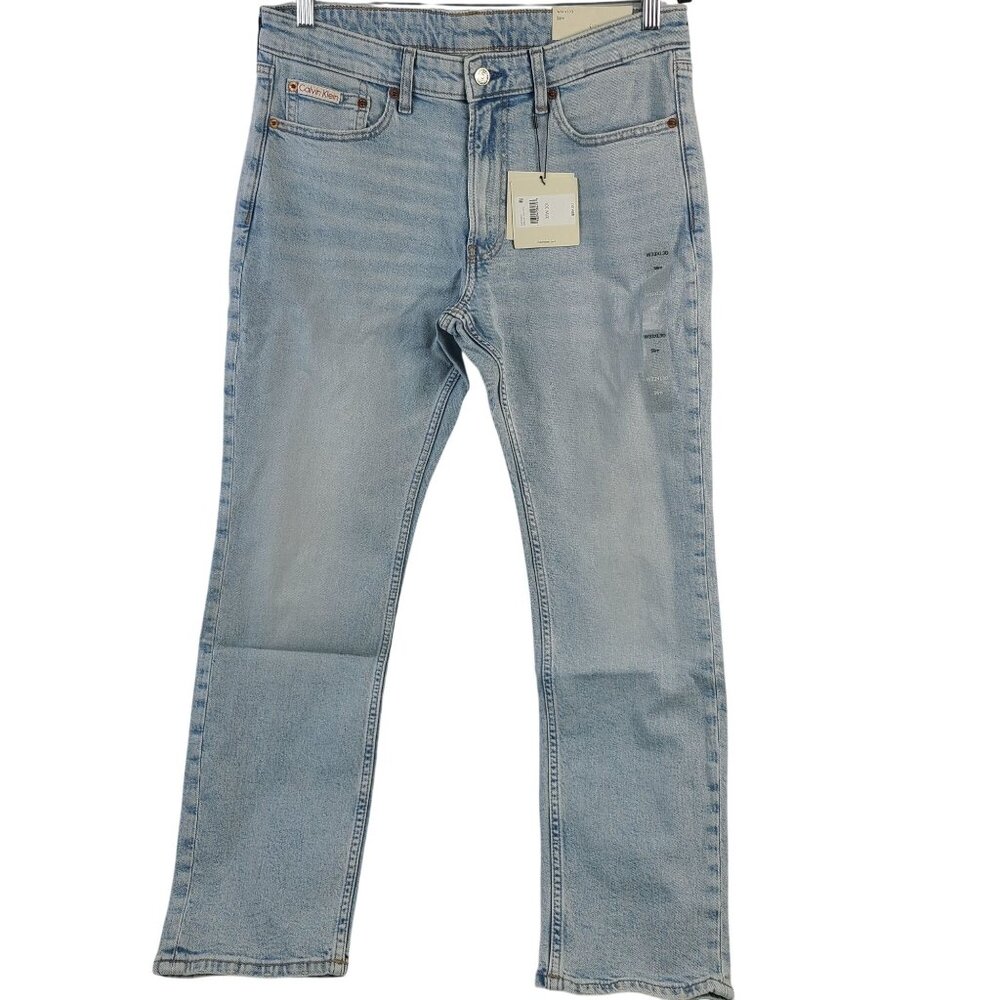 NWT Calvin Klein Men's Slim Fit Light Wash Denim Jeans 33W x 30L